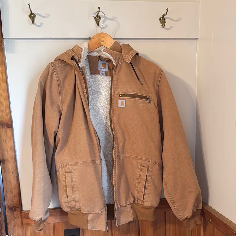 Carhartt Brown Sherpa-Lined Jacket
